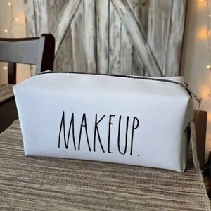 Rae Dunn Cosmetic/Makeup Pouch Travel Bag - White
